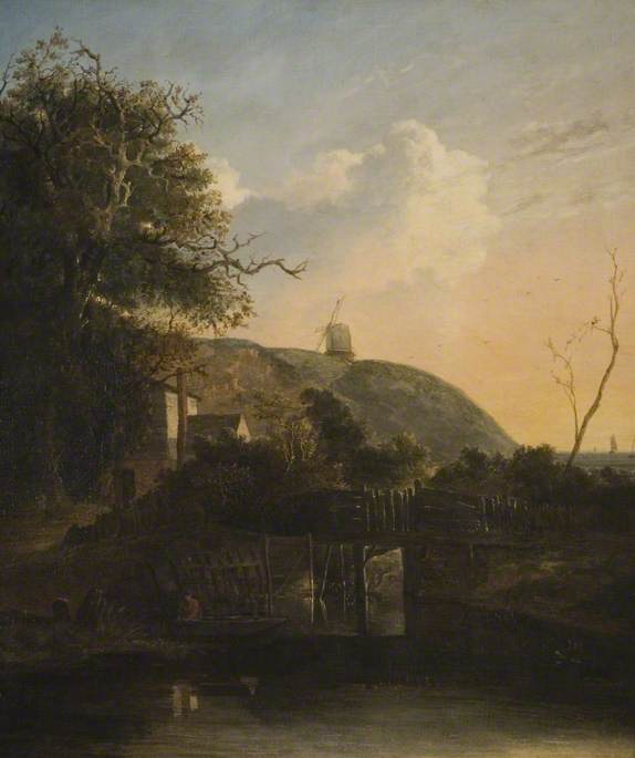 Wikioo.org - The Encyclopedia of Fine Arts - Painting, Artwork by John Berney Crome - A View near Harwich