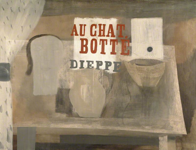 Wikioo.org - สารานุกรมวิจิตรศิลป์ - จิตรกรรม Ben Nicholson - 1932 (Au Chat Botté)