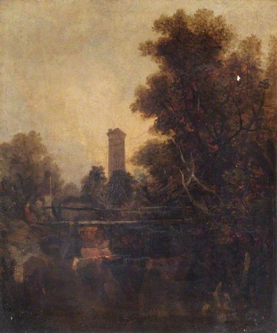 Wikioo.org - The Encyclopedia of Fine Arts - Painting, Artwork by John Berney Crome - A Norwich Tower, Norfolk