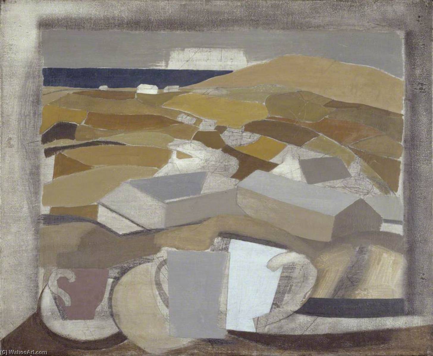 Wikioo.org - The Encyclopedia of Fine Arts - Painting, Artwork by Ben Nicholson - 1946 (window in Cornwall)