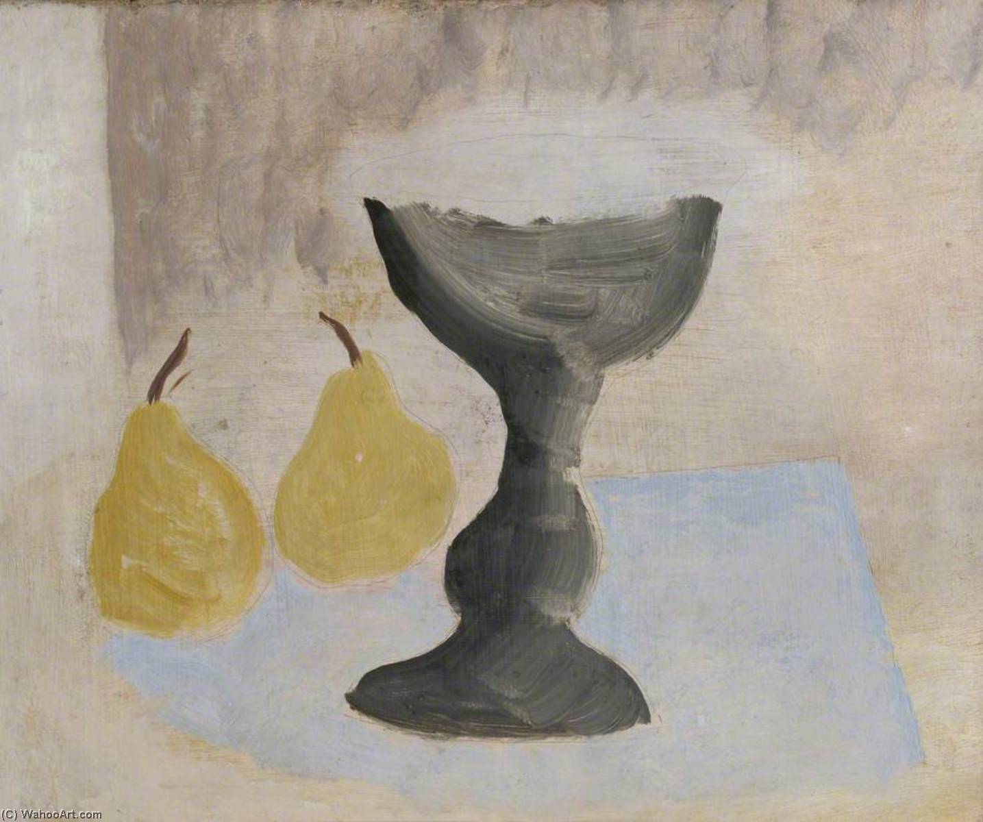 Wikioo.org - The Encyclopedia of Fine Arts - Painting, Artwork by Ben Nicholson - 1924 (goblet and two pears)