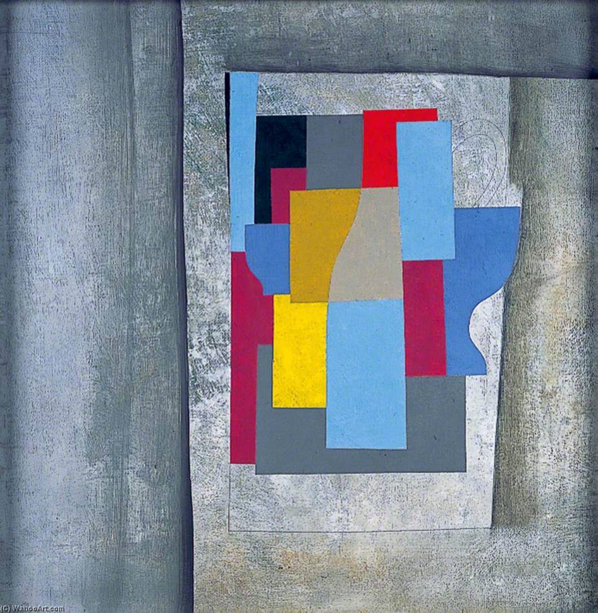 WikiOO.org - Encyclopedia of Fine Arts - Lukisan, Artwork Ben Nicholson - 1946 (cerulean abstraction)