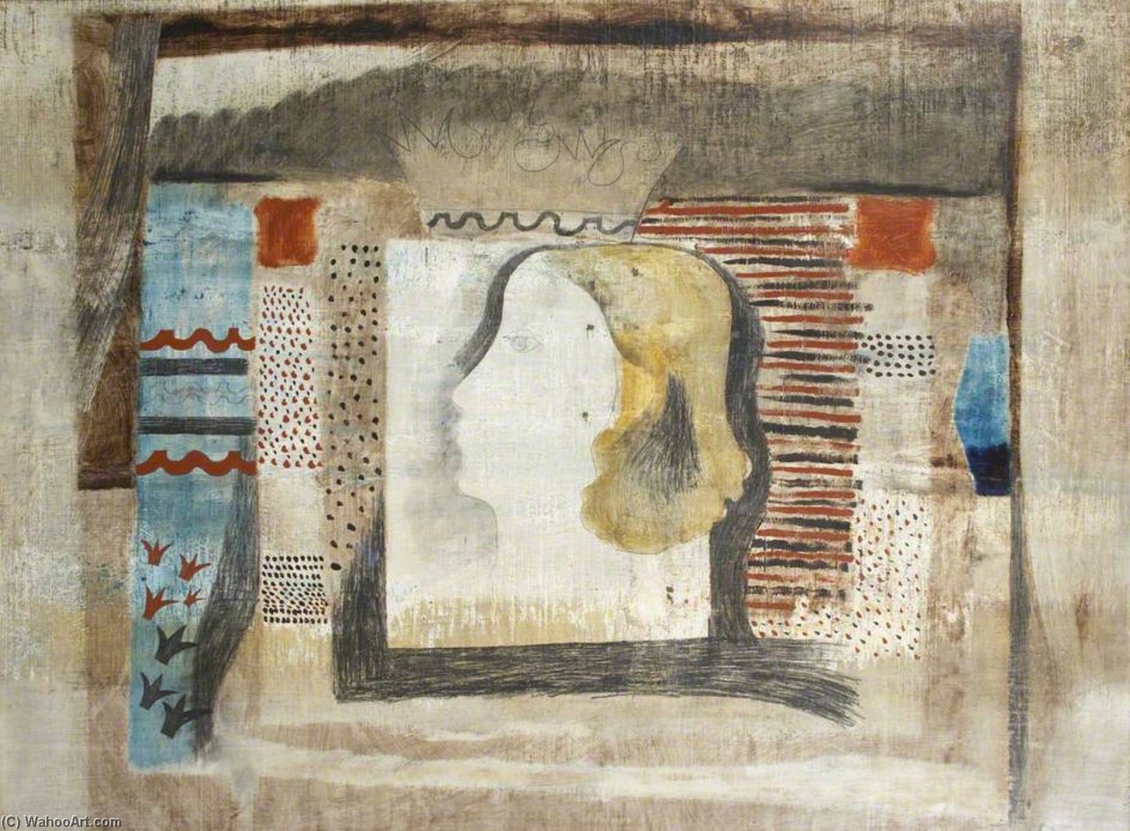 Wikioo.org - The Encyclopedia of Fine Arts - Painting, Artwork by Ben Nicholson - 1932 (crowned head the queen)