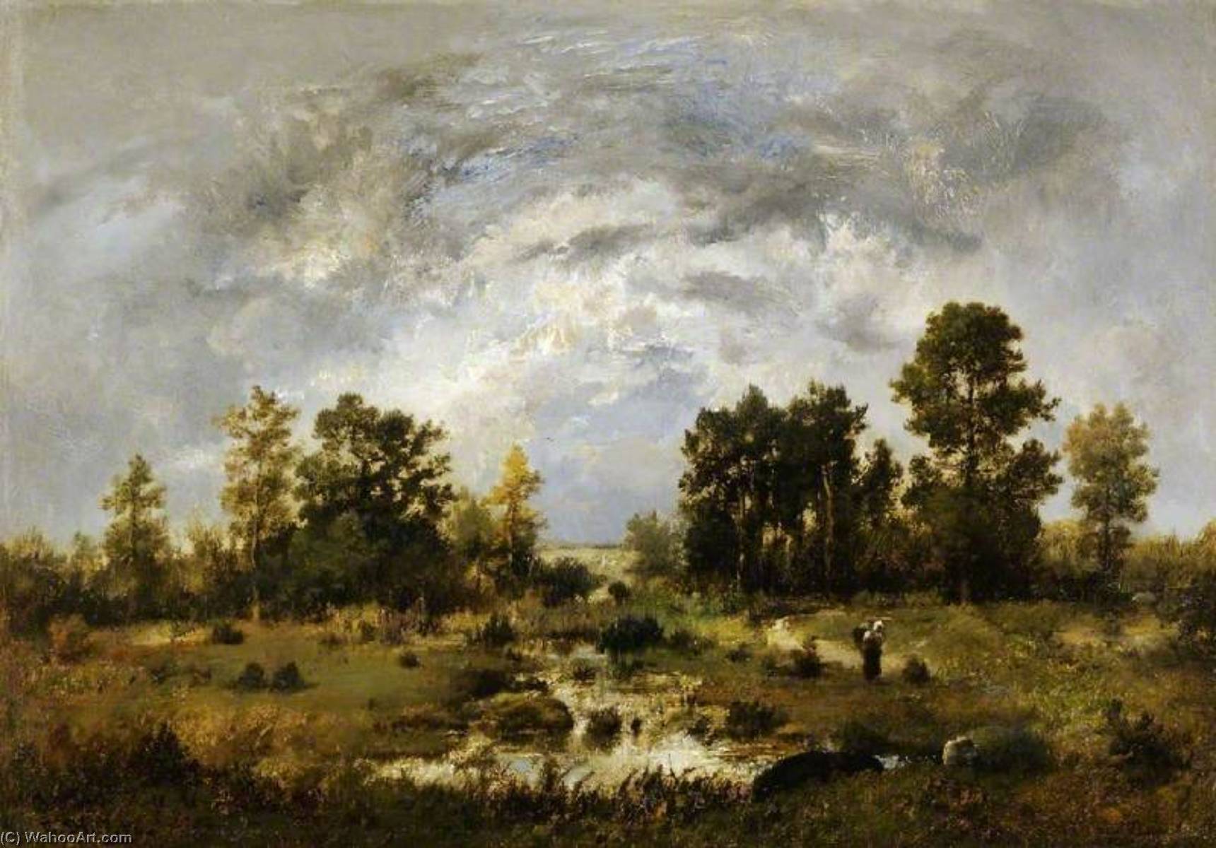 WikiOO.org - Enciclopedia of Fine Arts - Pictura, lucrări de artă Narcisso Díaz De La Peña - Wooded Landscape