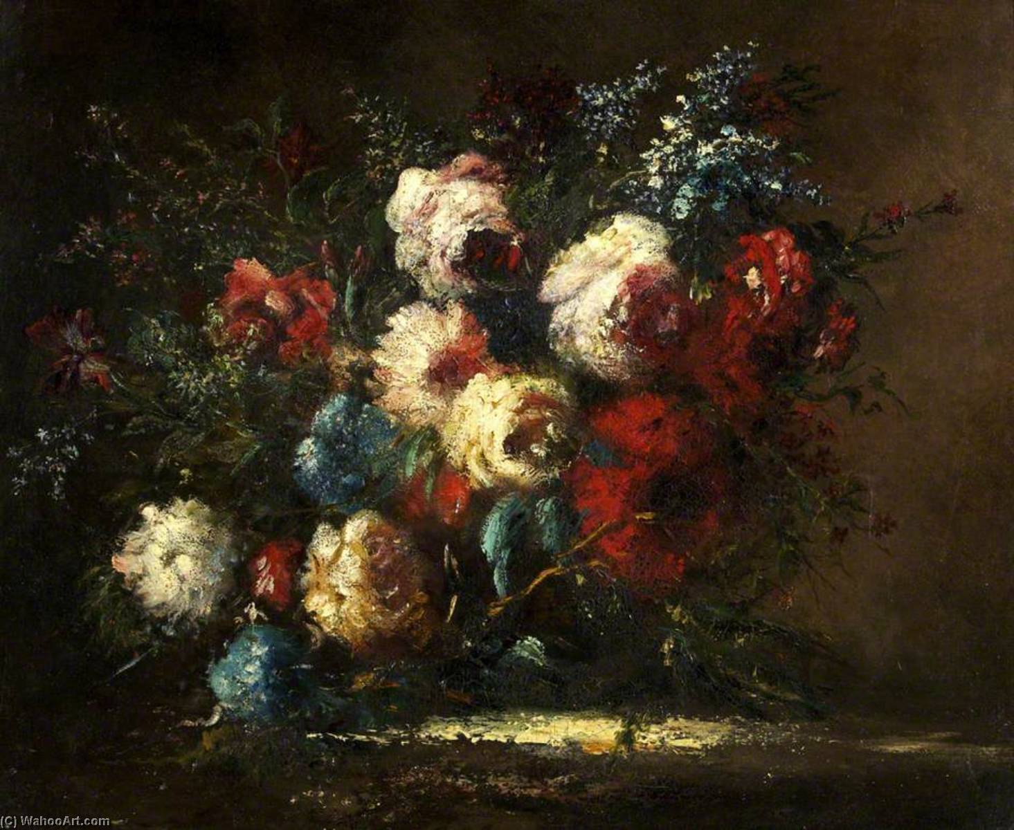Wikioo.org - The Encyclopedia of Fine Arts - Painting, Artwork by Narcisso Díaz De La Peña - Flower Piece