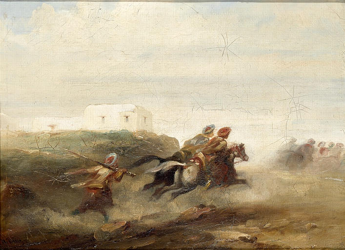 Wikioo.org - The Encyclopedia of Fine Arts - Painting, Artwork by Narcisso Díaz De La Peña - Cavaliers turcs en déroute