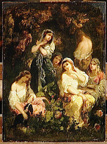 Wikioo.org - The Encyclopedia of Fine Arts - Painting, Artwork by Narcisso Díaz De La Peña - FOLLES FILLES