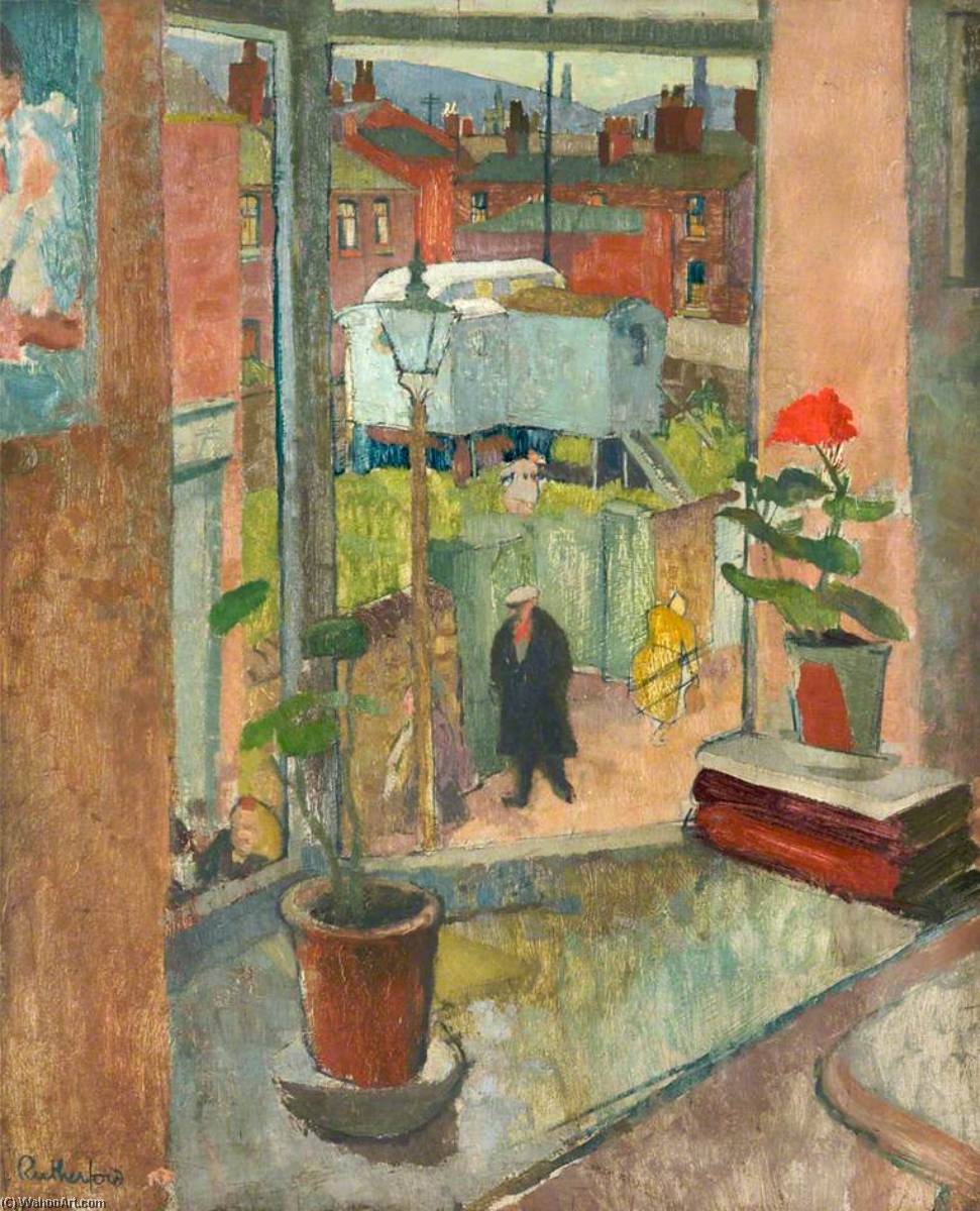 Wikioo.org - The Encyclopedia of Fine Arts - Painting, Artwork by Harry Rutherford - View from the Studio Window, Hyde