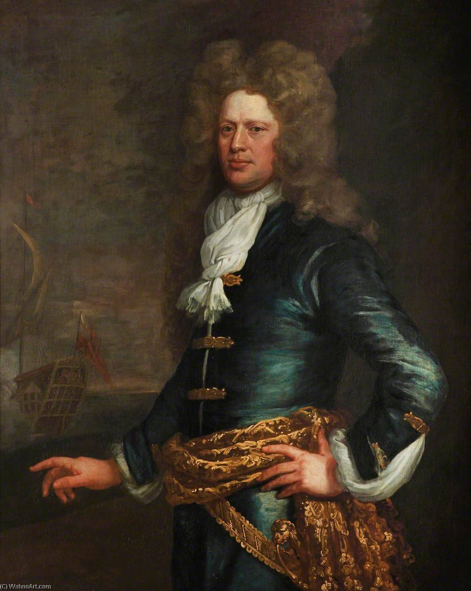 Wikioo.org - The Encyclopedia of Fine Arts - Painting, Artwork by Jonathan Richardson The Elder - Admiral Sir John Balchen (1670–1744)
