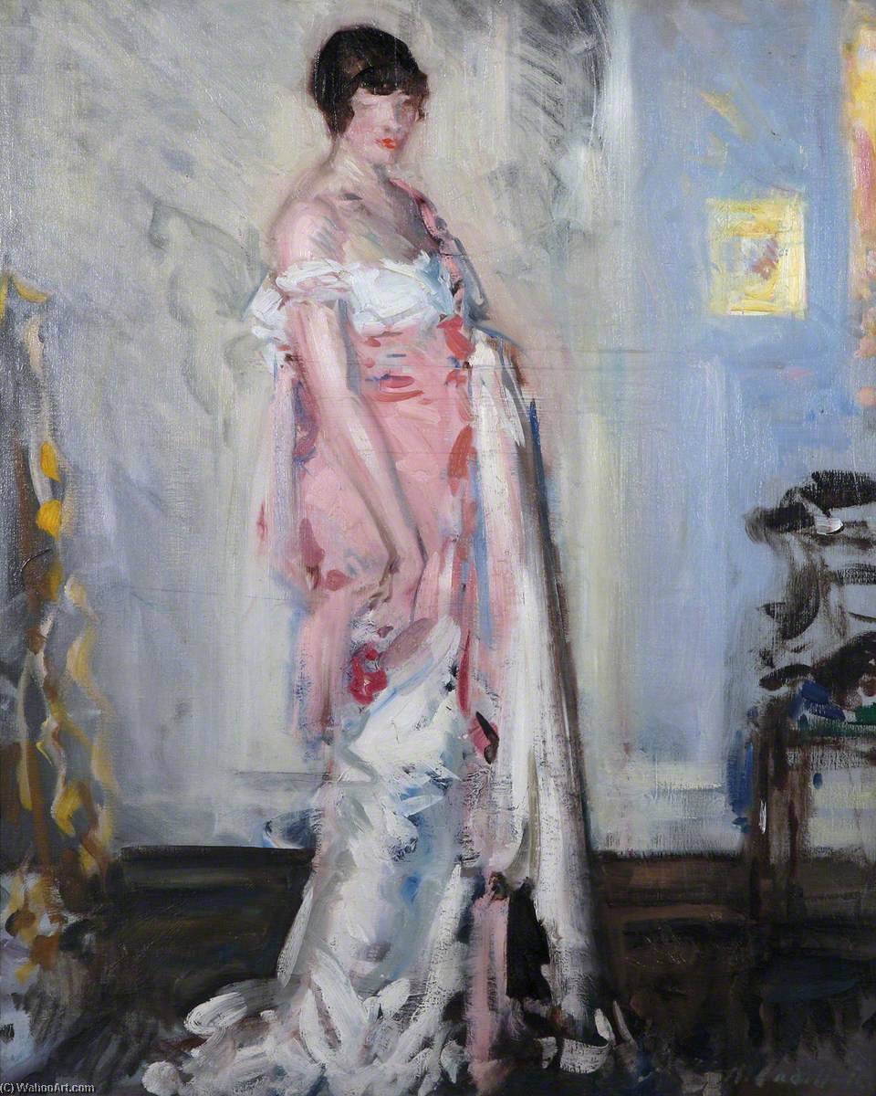 Wikioo.org - The Encyclopedia of Fine Arts - Painting, Artwork by Francis Campbell Boileau Cadell - Girl in Pink and White