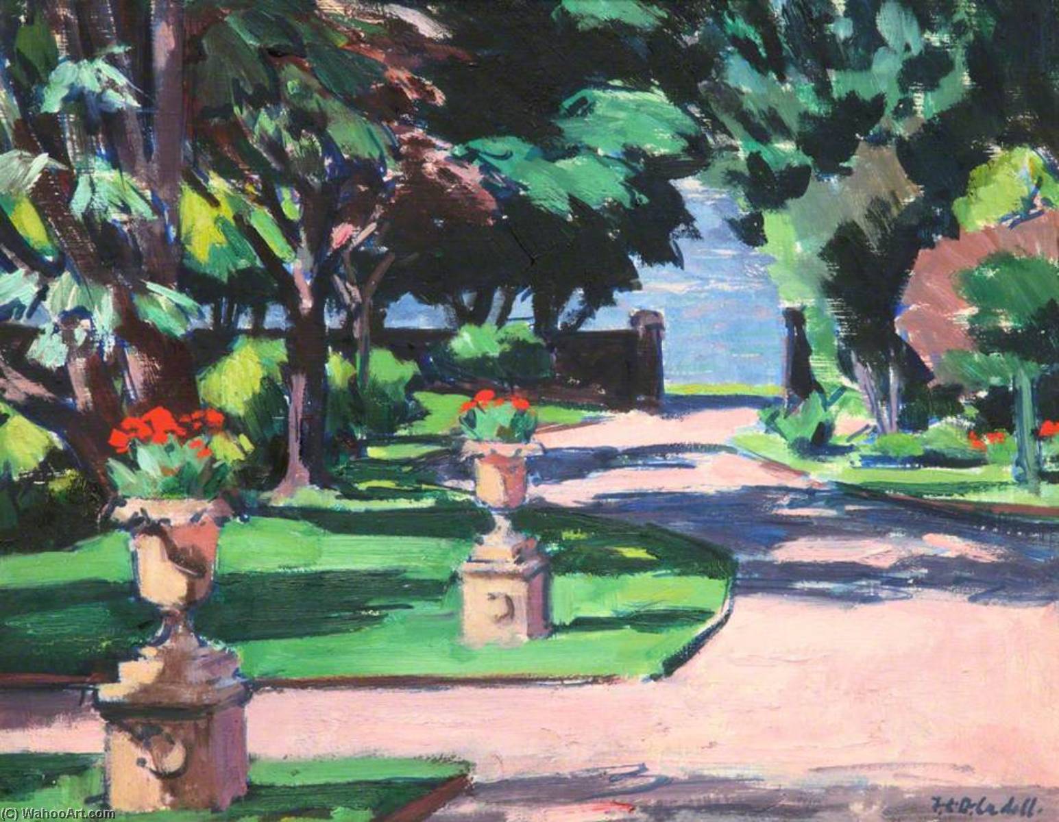 Wikioo.org - The Encyclopedia of Fine Arts - Painting, Artwork by Francis Campbell Boileau Cadell - The Sea Avenue