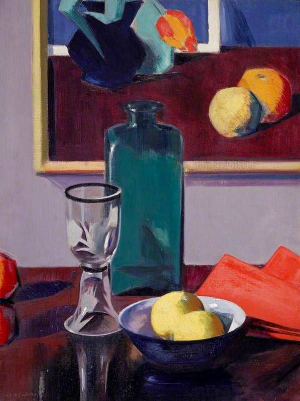 Wikioo.org - The Encyclopedia of Fine Arts - Painting, Artwork by Francis Campbell Boileau Cadell - The Green Bottle
