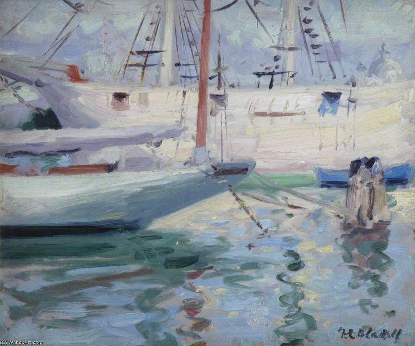 Wikioo.org - The Encyclopedia of Fine Arts - Painting, Artwork by Francis Campbell Boileau Cadell - Boats, Venice