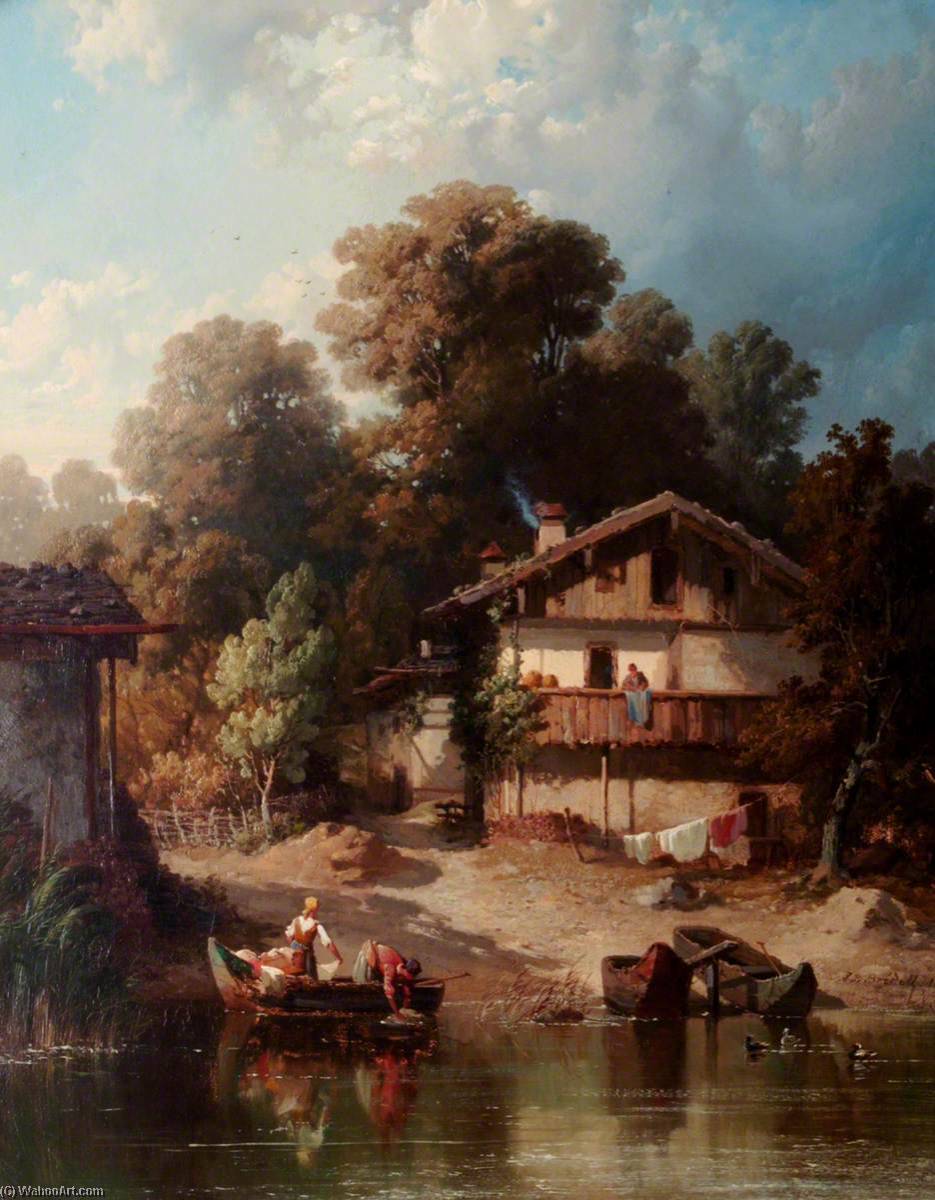 Wikioo.org - The Encyclopedia of Fine Arts - Painting, Artwork by Frederick Lee Bridell - The Fisherman's House