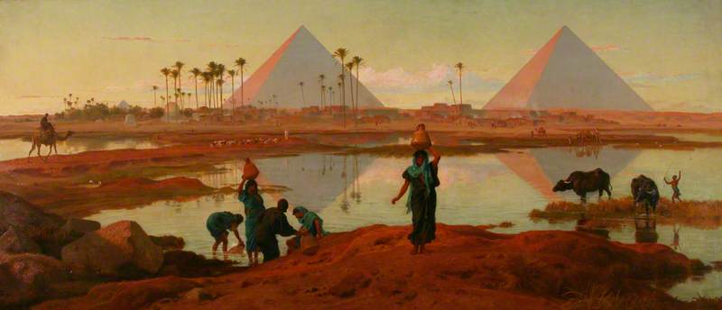Wikioo.org - The Encyclopedia of Fine Arts - Painting, Artwork by Frederick Trevelyan Goodall - The Water of the Nile