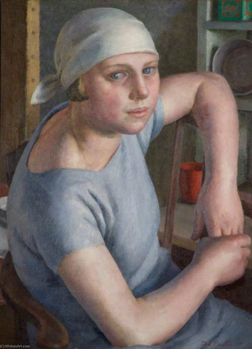 Wikioo.org – La Enciclopedia de las Bellas Artes - Pintura, Obras de arte de Dod Procter - chica en azul