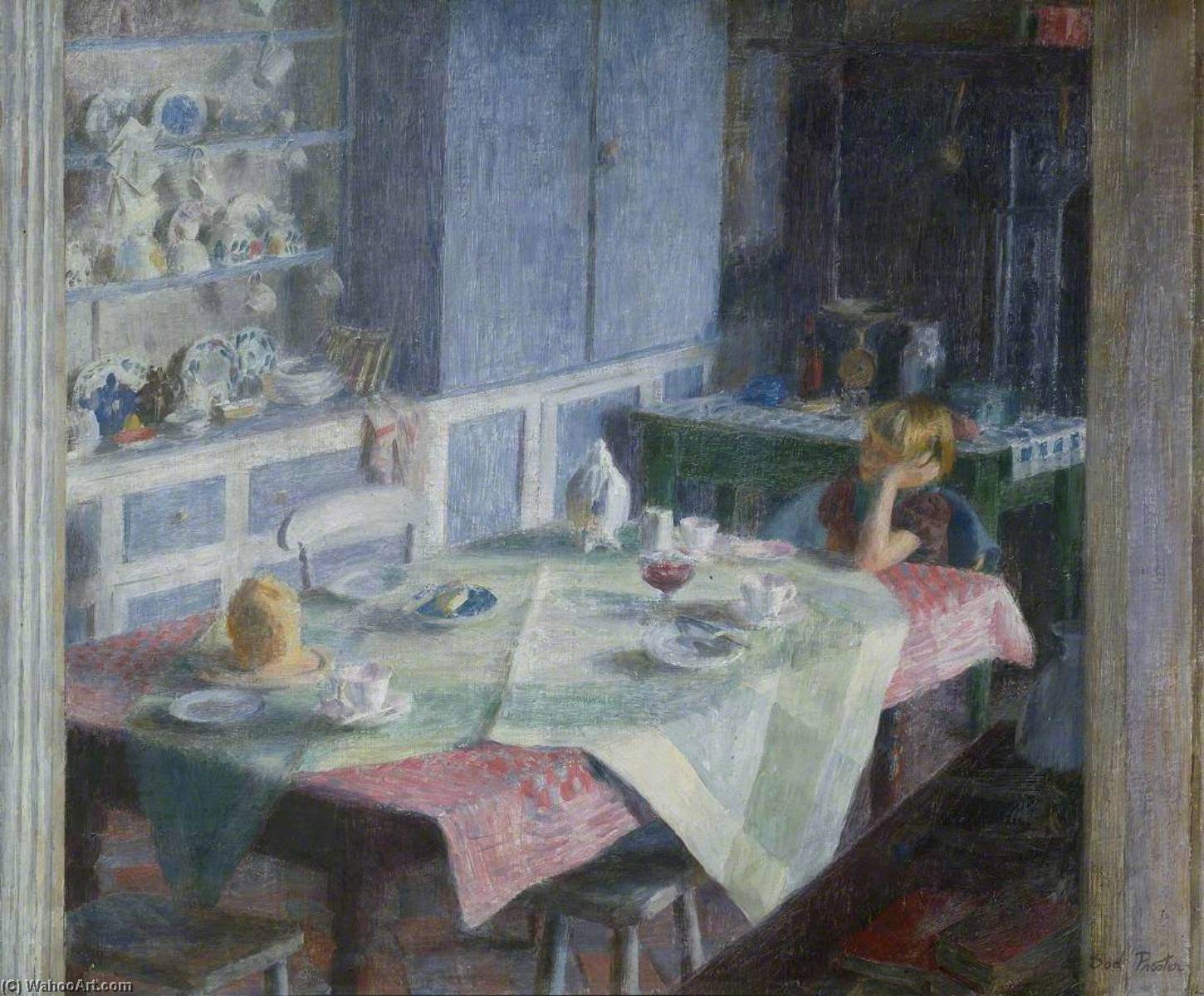 Wikioo.org - The Encyclopedia of Fine Arts - Painting, Artwork by Dod Procter - Kitchen at Myrtle Cottage