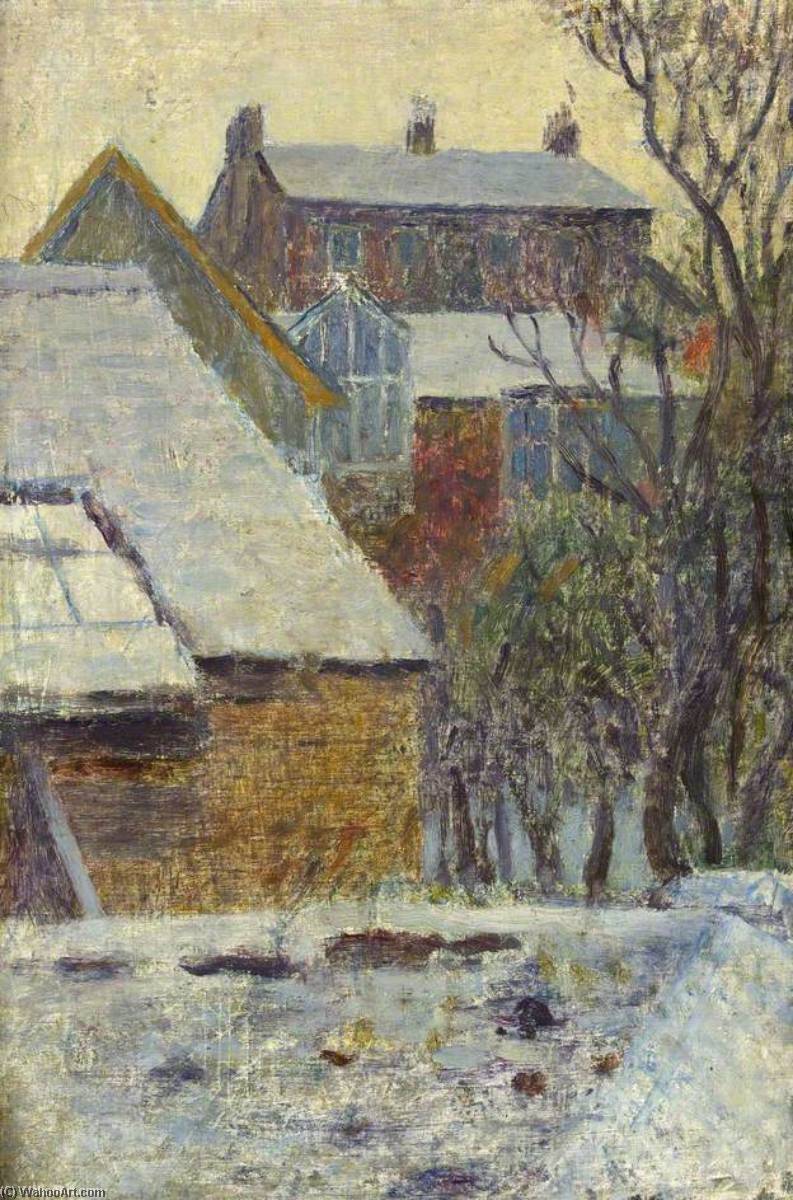 Wikioo.org – La Enciclopedia de las Bellas Artes - Pintura, Obras de arte de Dod Procter - invierno escena desde el Artist's Casa , Newlyn