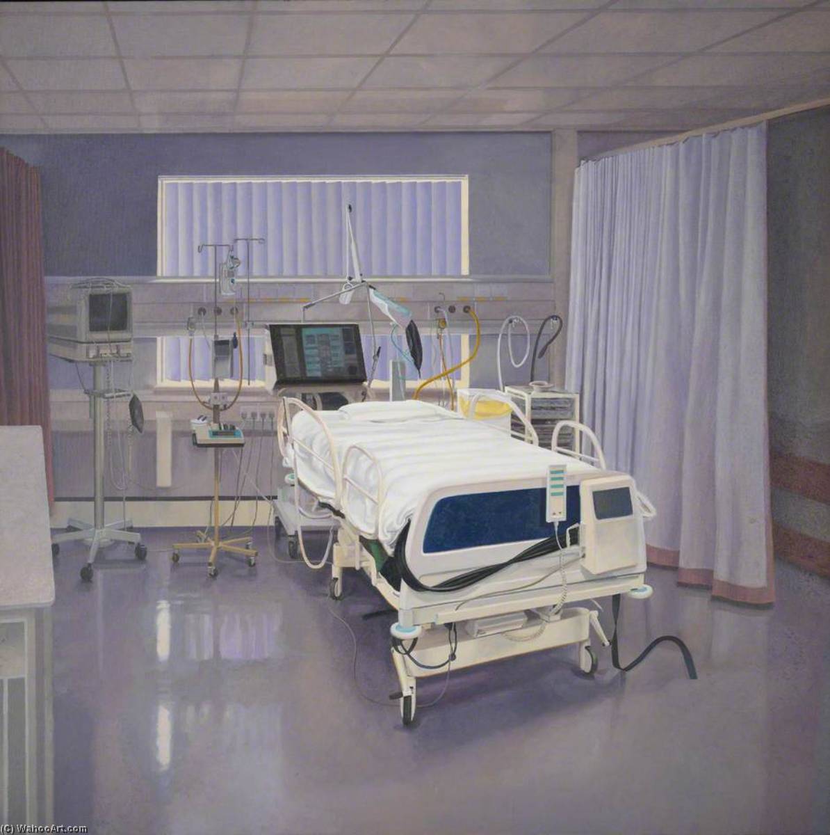 Wikioo.org - The Encyclopedia of Fine Arts - Painting, Artwork by Robert Priseman - An Intensive Care Unit in a Hospital