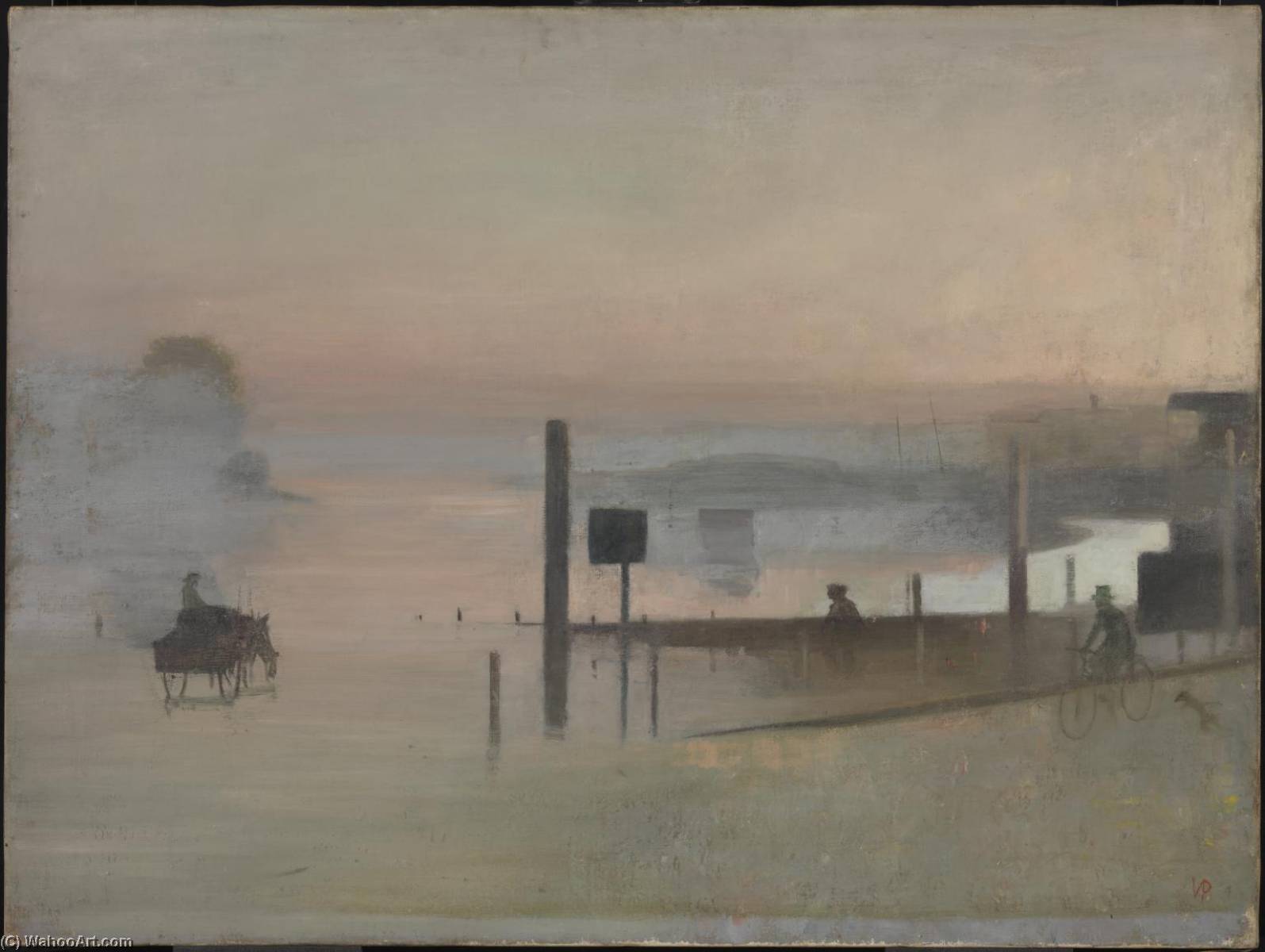 WikiOO.org - Enciclopedia of Fine Arts - Pictura, lucrări de artă Victor Pasmore - The Quiet River The Thames at Chiswick
