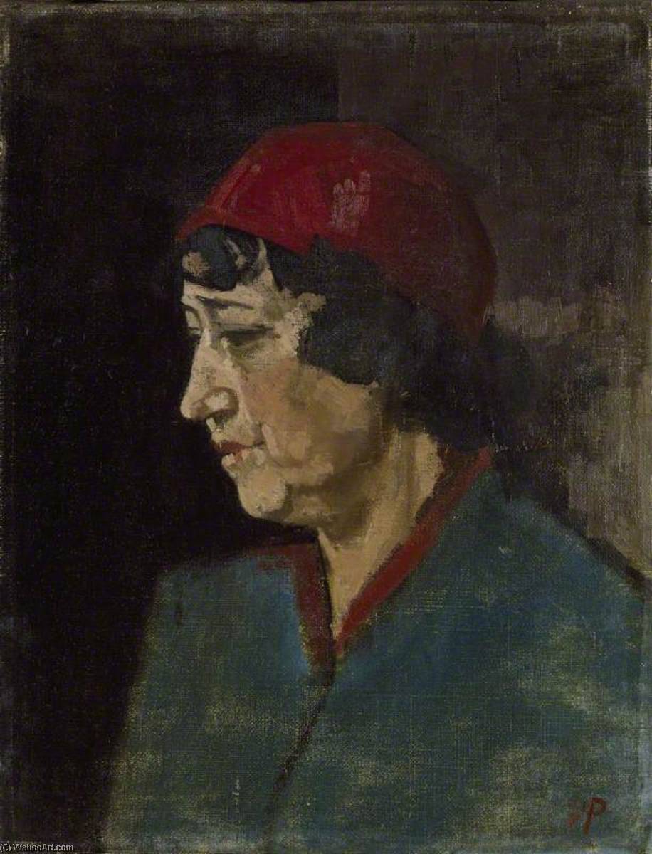 Wikioo.org - The Encyclopedia of Fine Arts - Painting, Artwork by Victor Pasmore - Woman in a red Hat