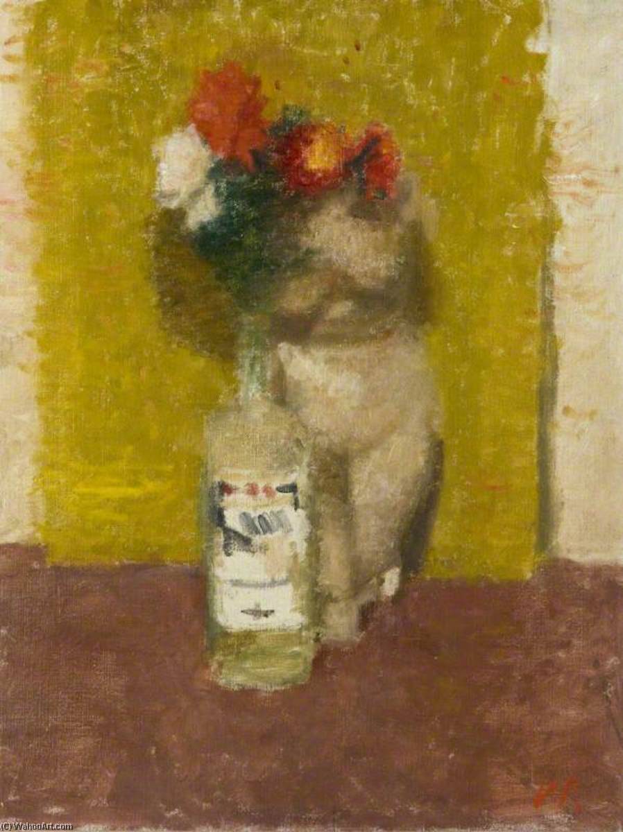 Wikioo.org - The Encyclopedia of Fine Arts - Painting, Artwork by Victor Pasmore - Still Life with Flowers