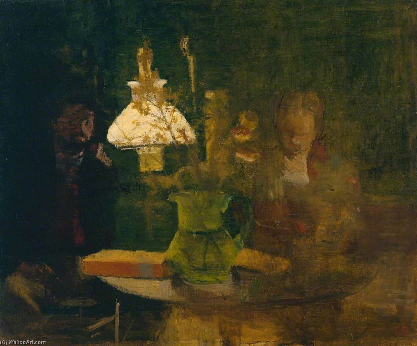 Wikioo.org - The Encyclopedia of Fine Arts - Painting, Artwork by Victor Pasmore - Lamplight