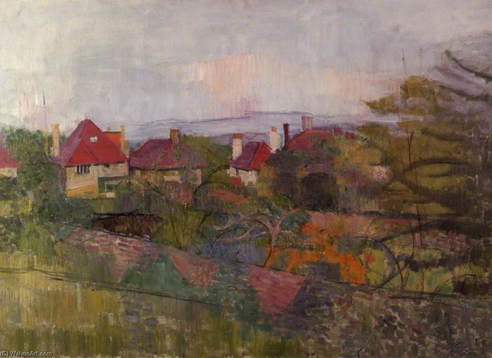 Wikioo.org - The Encyclopedia of Fine Arts - Painting, Artwork by Victor Pasmore - Suburban Gardens