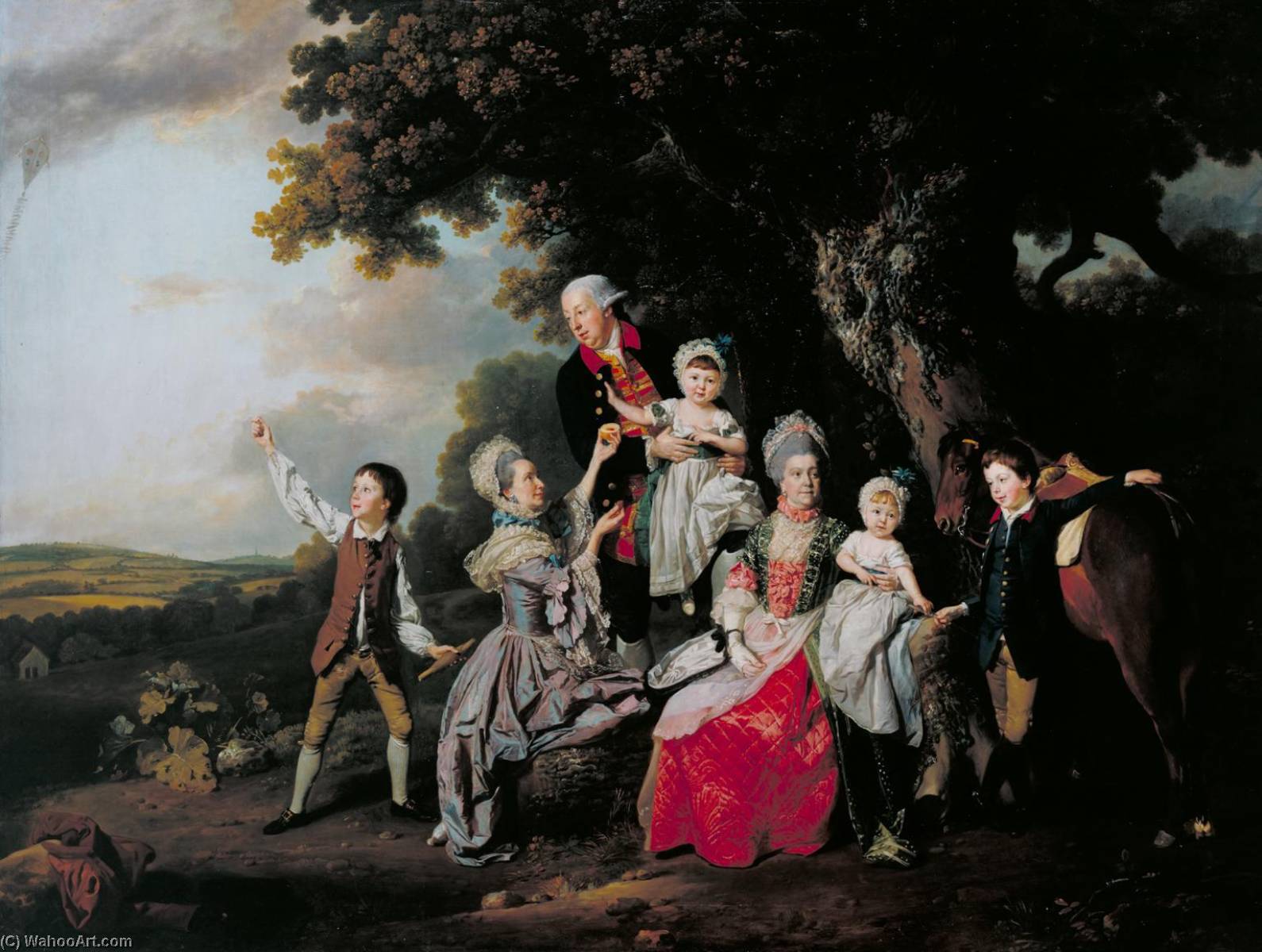 Wikioo.org – La Enciclopedia de las Bellas Artes - Pintura, Obras de arte de Johann Zoffany - el bradshaw familia