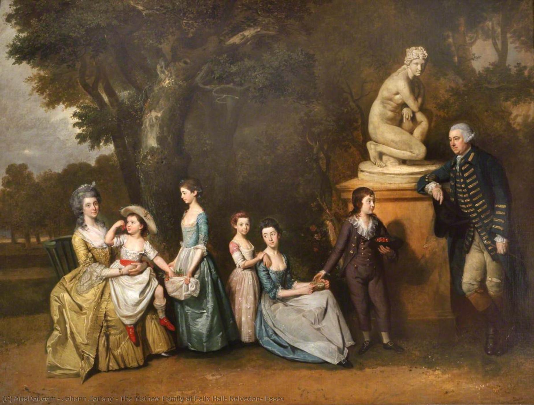 WikiOO.org - Enciklopedija dailės - Tapyba, meno kuriniai Johann Zoffany - The Mathew Family at Felix Hall, Kelvedon, Essex