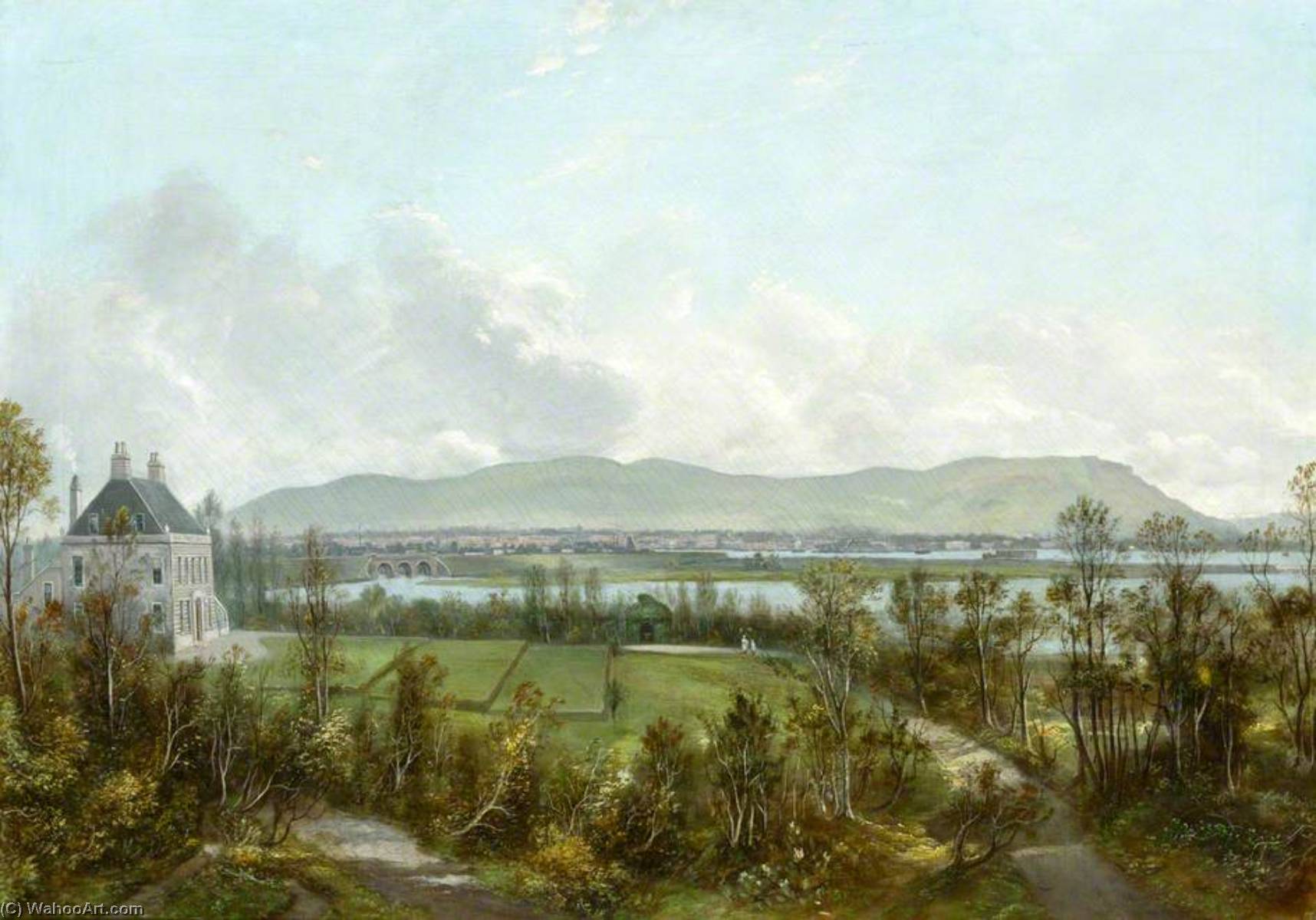 Wikioo.org - The Encyclopedia of Fine Arts - Painting, Artwork by Hugh Frazer - Connsbrook House, Belfast
