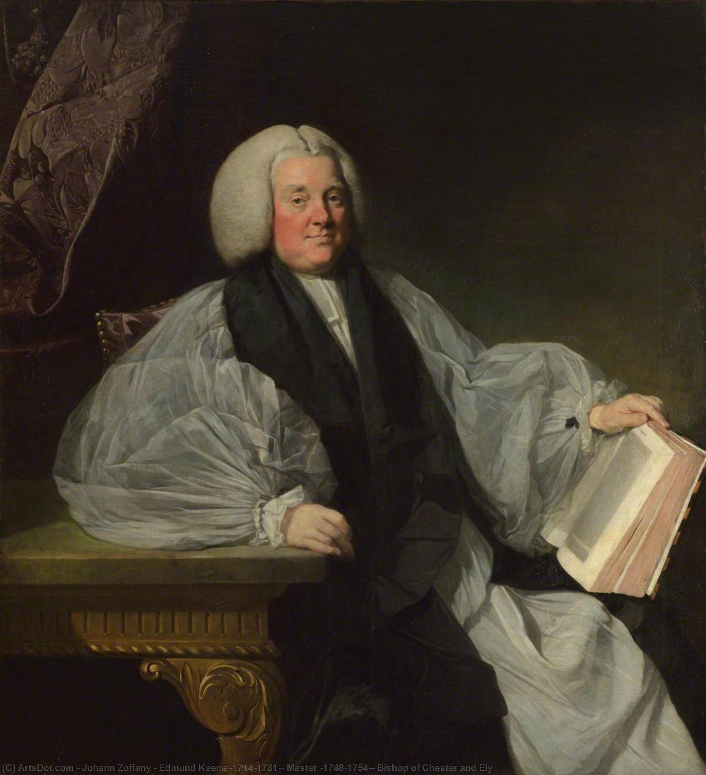 Wikioo.org - The Encyclopedia of Fine Arts - Painting, Artwork by Johann Zoffany - Edmund Keene (1714–1781), Master (1748–1754), Bishop of Chester and Ely