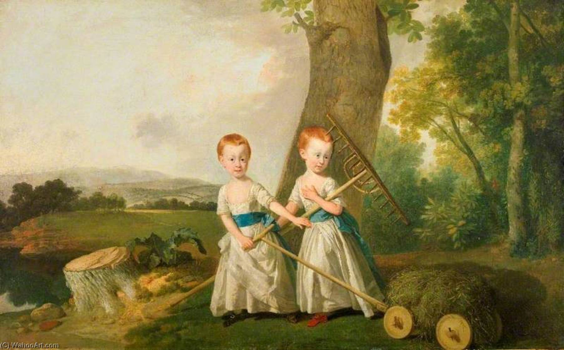Wikioo.org - The Encyclopedia of Fine Arts - Painting, Artwork by Johann Zoffany - The Blunt Children