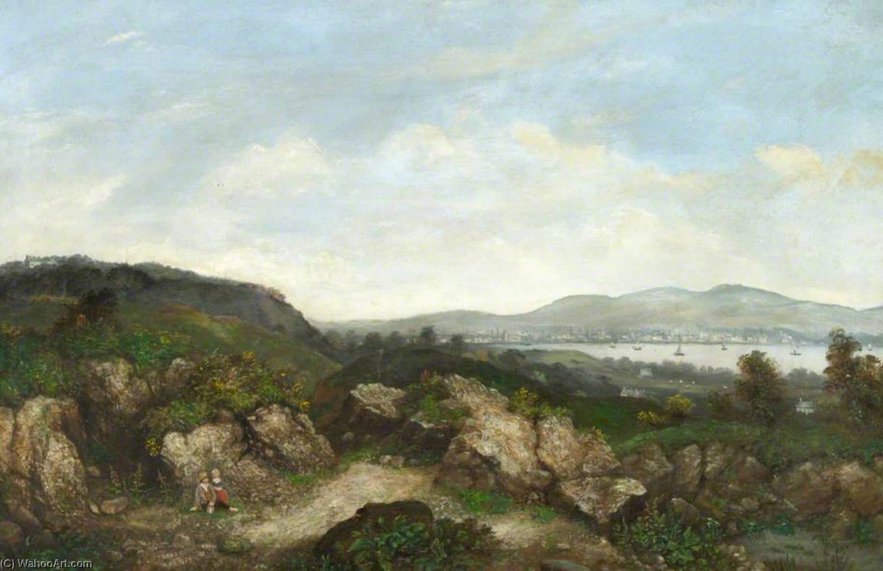 Wikioo.org - The Encyclopedia of Fine Arts - Painting, Artwork by Hugh Frazer - Prospect of Belfast