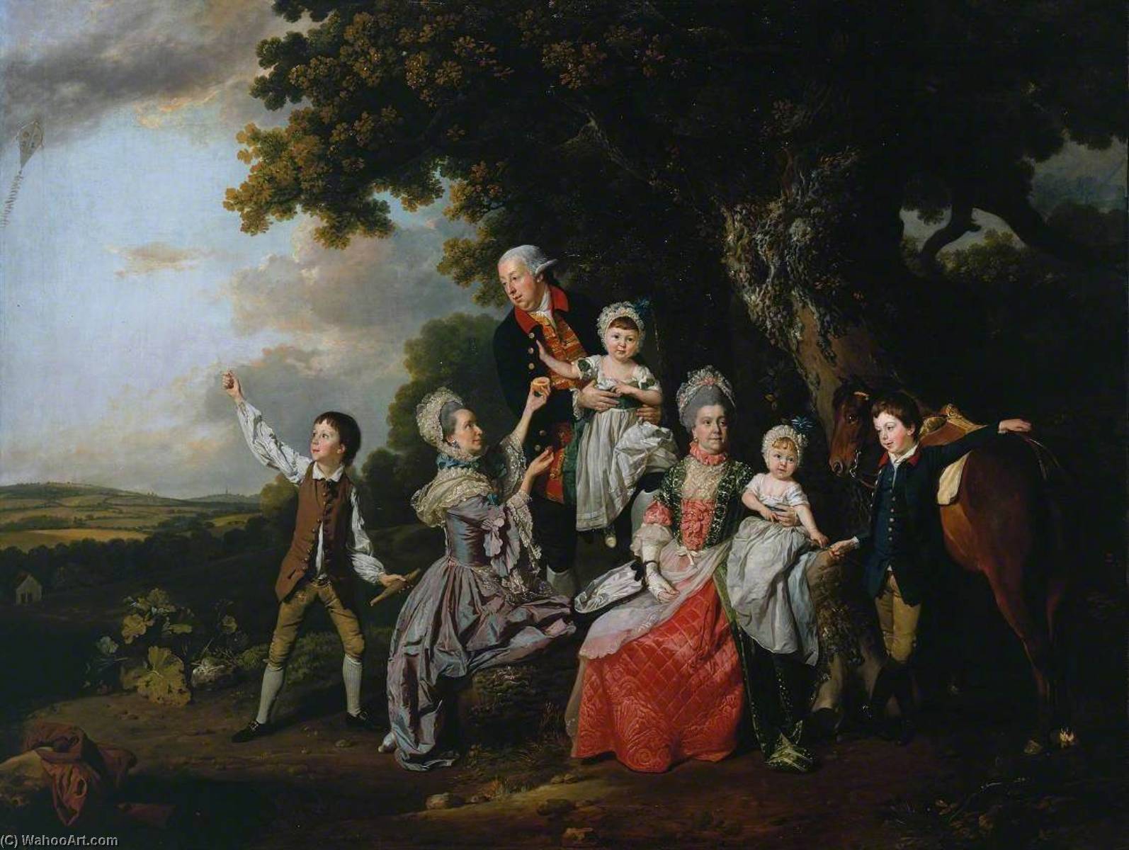 Wikioo.org – La Enciclopedia de las Bellas Artes - Pintura, Obras de arte de Johann Zoffany - el bradshaw familia