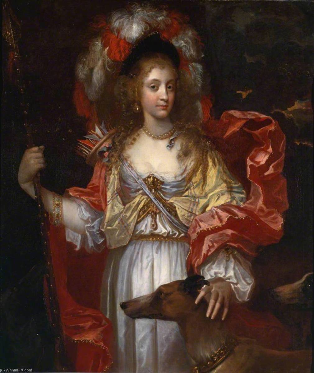 Wikioo.org - The Encyclopedia of Fine Arts - Painting, Artwork by Jacob Huysmans - Portrait of a Lady, as Diana