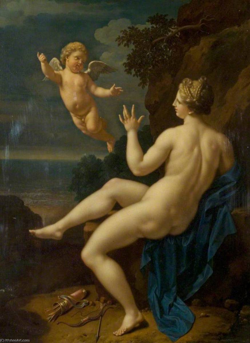 WikiOO.org - Encyclopedia of Fine Arts - Lukisan, Artwork Adriaen Van Der Werff - Venus and Cupid
