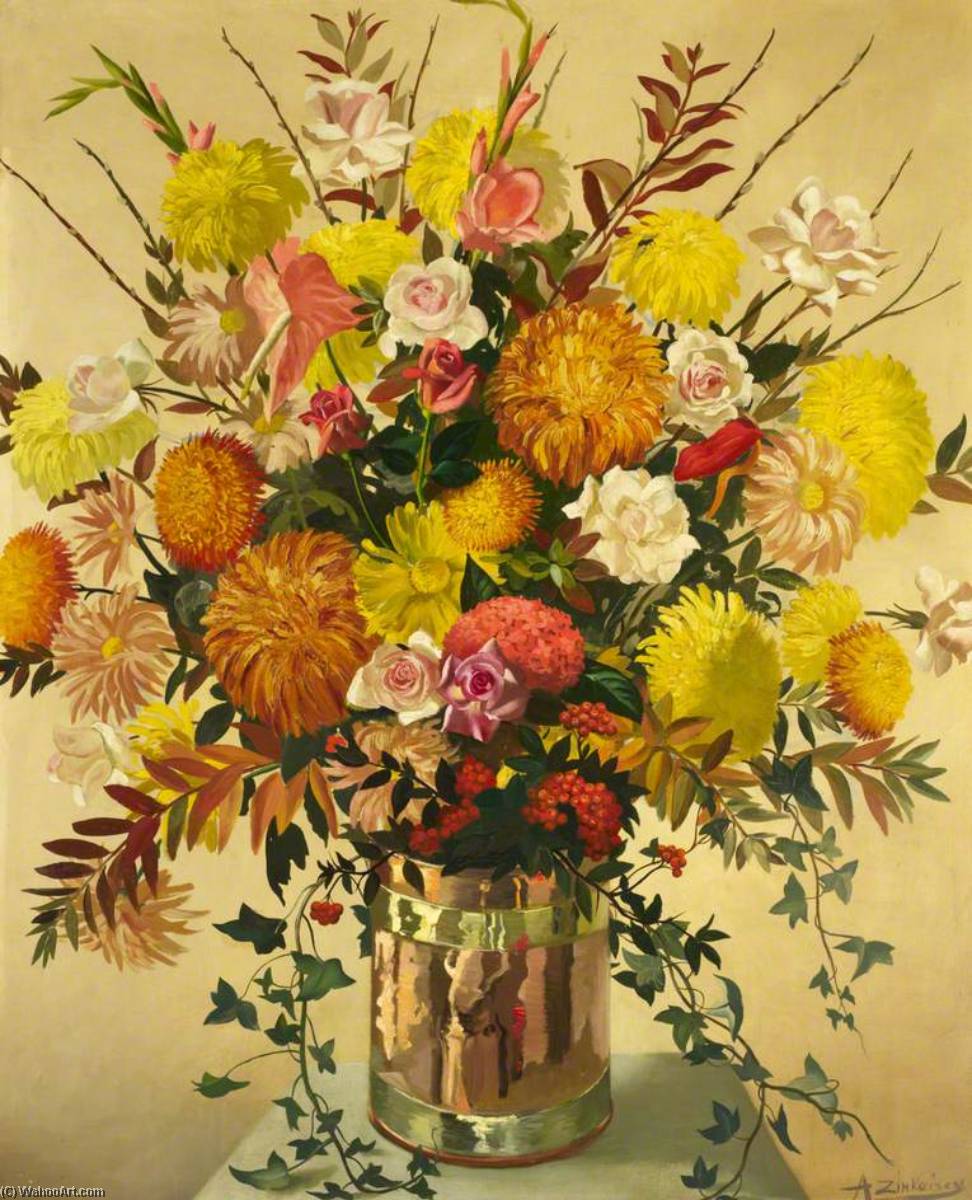 Wikioo.org - The Encyclopedia of Fine Arts - Painting, Artwork by Anna Katrina Zinkeisen - Flowers II