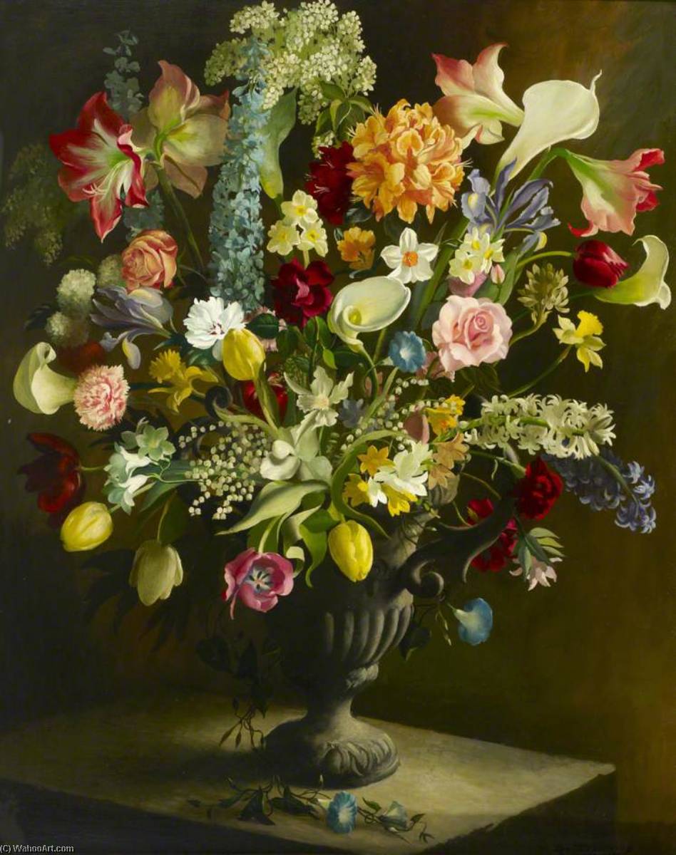 Wikioo.org - The Encyclopedia of Fine Arts - Painting, Artwork by Anna Katrina Zinkeisen - Flowers I