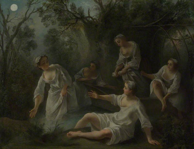 Wikioo.org - The Encyclopedia of Fine Arts - Painting, Artwork by Nicolas Lancret - The Four Times of Day Evening