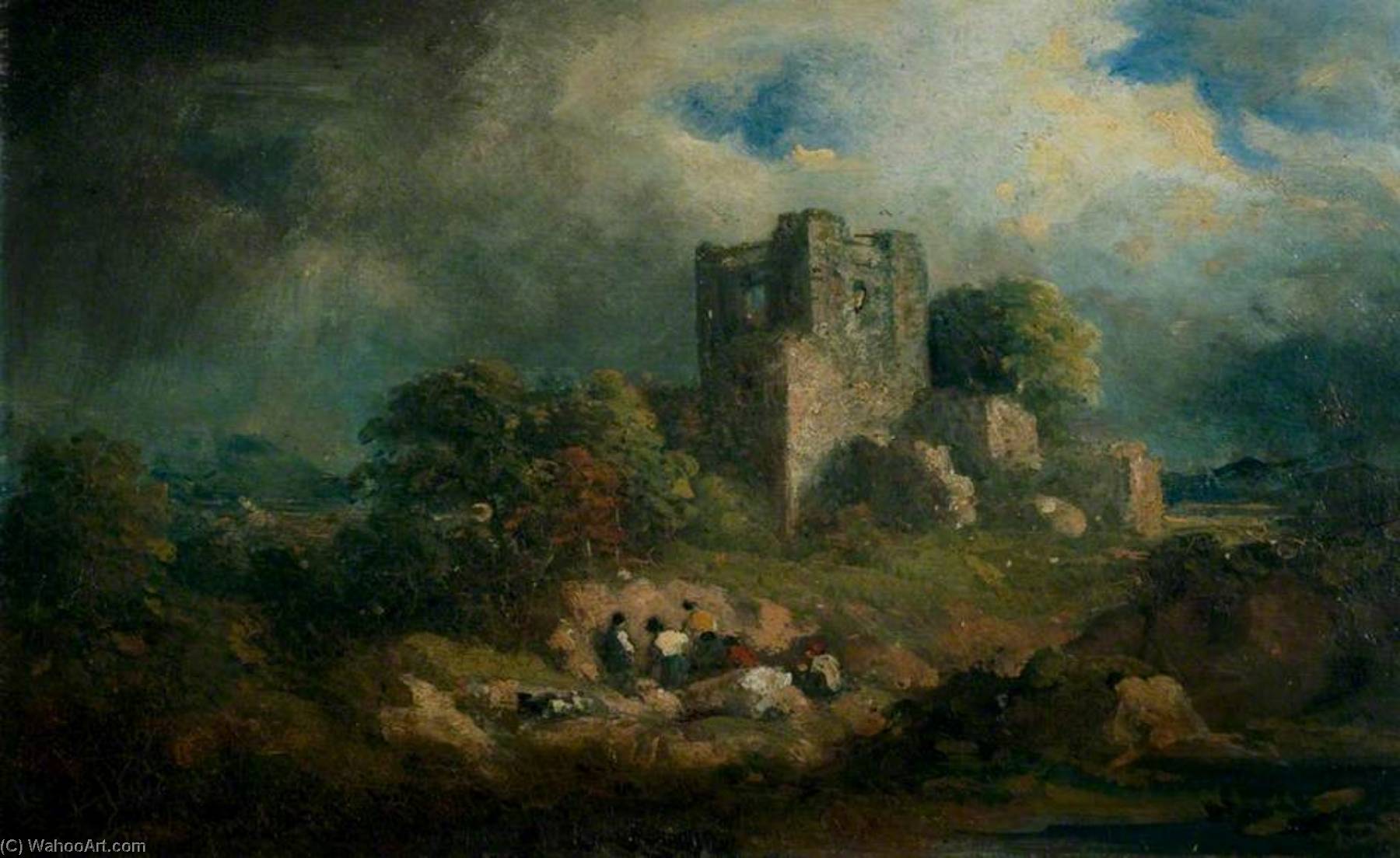 Wikioo.org - The Encyclopedia of Fine Arts - Painting, Artwork by George Howland Beaumont - Broughton Castle, Lancashire