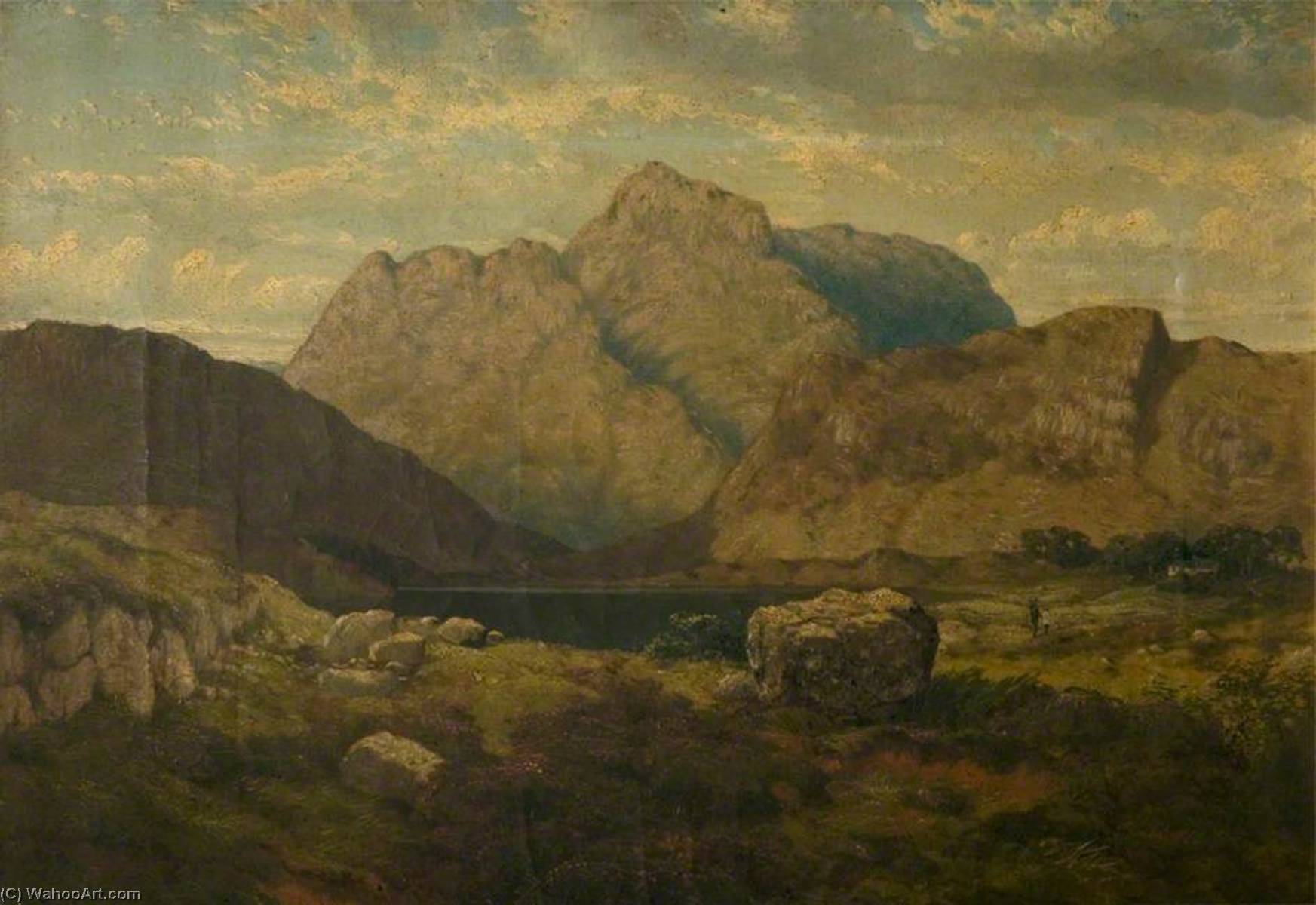 Wikioo.org - The Encyclopedia of Fine Arts - Painting, Artwork by George Howland Beaumont - View near Keswick, Cumberland