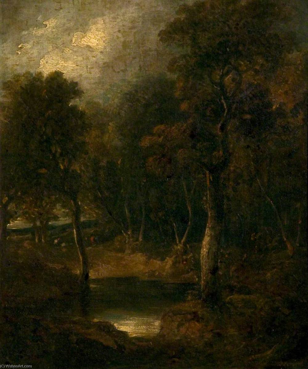 Wikioo.org - The Encyclopedia of Fine Arts - Painting, Artwork by George Howland Beaumont - Wooded Landscape
