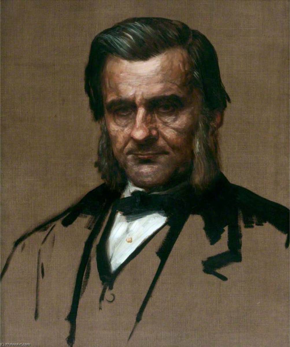 Wikioo.org - The Encyclopedia of Fine Arts - Painting, Artwork by Alphonse Legros - Thomas Huxley (1825–1895), FRS