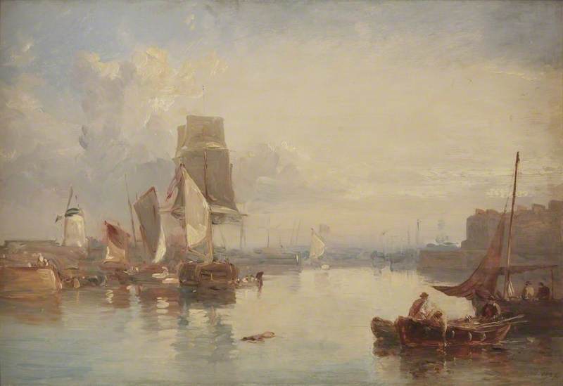 Wikioo.org - The Encyclopedia of Fine Arts - Painting, Artwork by Edmund Thornton Crawford - Shields Harbour