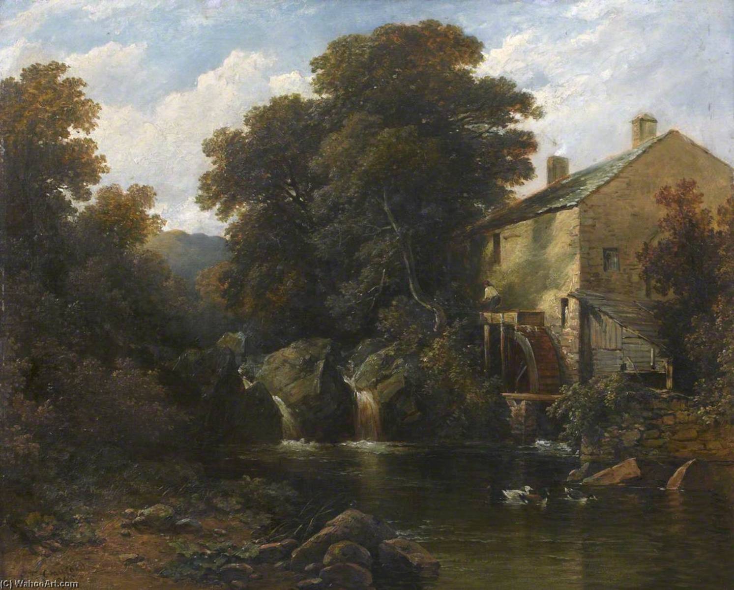 Wikioo.org - The Encyclopedia of Fine Arts - Painting, Artwork by Edmund Thornton Crawford - Mill on the Aray, Argyllshire