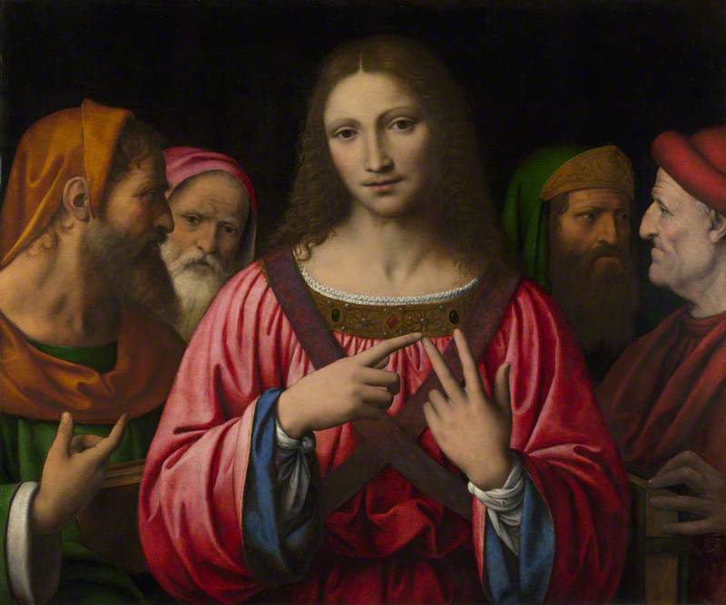 WikiOO.org - Encyclopedia of Fine Arts - Lukisan, Artwork Bernardino Luini - Christ among the Doctors