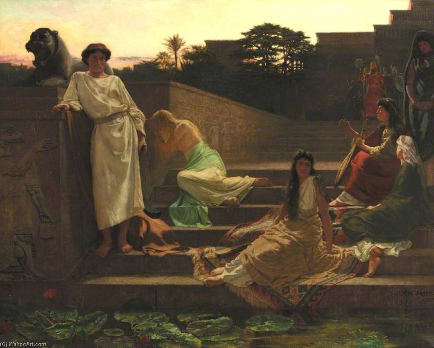 Wikioo.org - The Encyclopedia of Fine Arts - Painting, Artwork by Thomas Bowman Garvie - By the Waters of Babylon