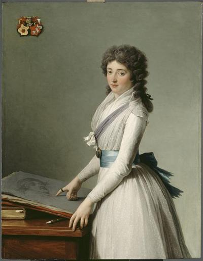 Wikioo.org - The Encyclopedia of Fine Arts - Painting, Artwork by François André Vincent - Portrait de Marie de Broutin, baronne de Chalvet Souville