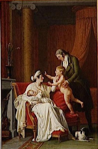 Wikioo.org - The Encyclopedia of Fine Arts - Painting, Artwork by François André Vincent - FRANCOIS BERNARD BOYER FONFREDE, ET SA FAMILLE